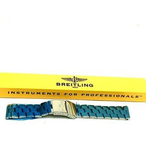 Breitling Men's Watch Replacement Bracelet Silver Stainless Steel Band 2…